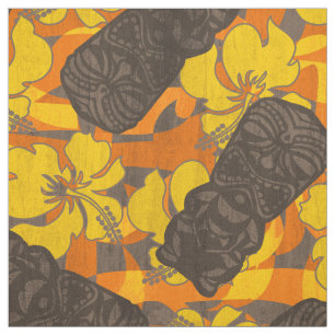 Tissu Ali'i Refuge Hawaiian Hibiscus Tiki