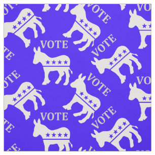 Tissu Allez aux élections Vote. Donkey bleu du Parti dém