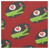 Tissu Alligator en amour (Échantillon)