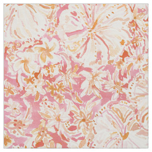 Tissu ALOHA aquarelle tropicale de pêche d'ÉTAT floral