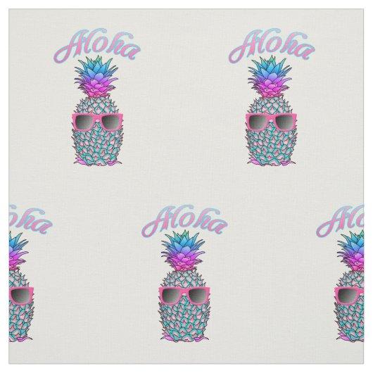 Tissu Aloha d'Hawaï de l'ananas coloré (Échantillon)