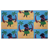 Tissu Aloha Labrador noir (Fat Quarter)