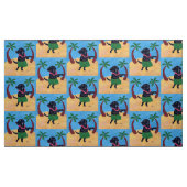 Tissu Aloha Labrador noir (Yard)