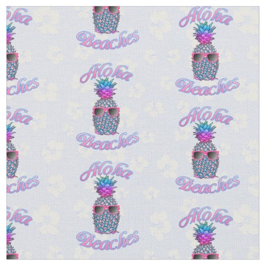 Tissu Aloha Plages Ananas Tropical (Fermer)