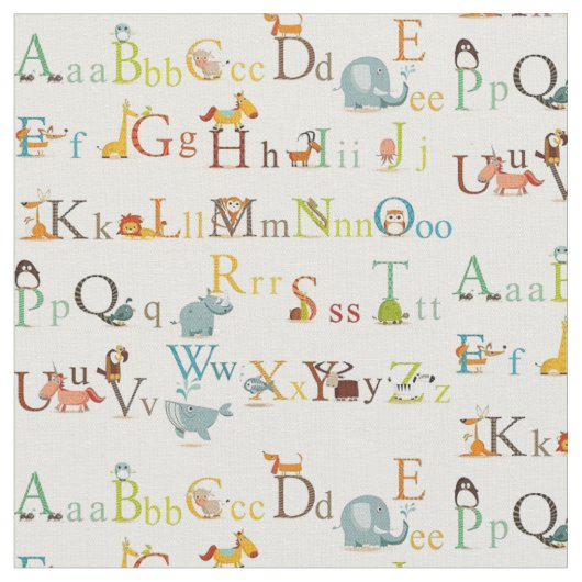 Tissu - Alphabet (Fermer)