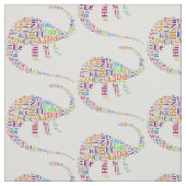 Tissu alphabet Dino (Échantillon)