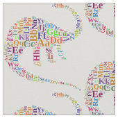 Tissu alphabet Dino (Détail)