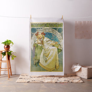 Tissu Alphonse Mucha Princess Hyacinth Art Nouveau