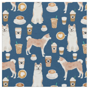 Tissu Amateur de café d'Akita bleu marine