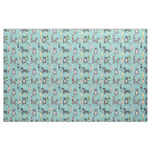 Tissu Amateur de vin de Pitbull dogs bleu clair (Fat Quarter)