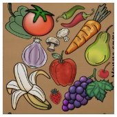 Tissu Amateurs de fruits et légumes (Échantillon)
