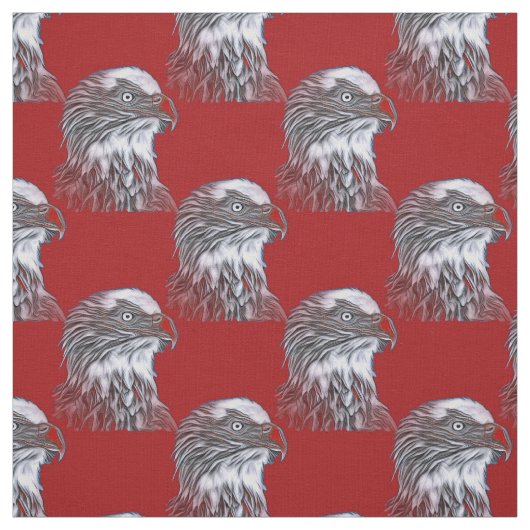 Tissu American Bald Eagle États-Unis Rouge (Échantillon)
