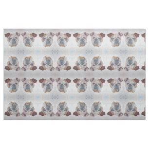 Tissu American Bulldog Artistic Pet Portrait