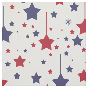 Tissu Americana Stars Rouge Bleu