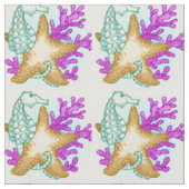 Tissu Amis de mer Hippocampe (Fermer)