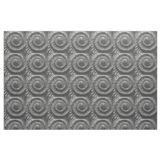 Tissu Ammonite noire et blanche