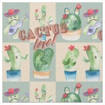 amour cactus - aquarelle, design avec cactus et t