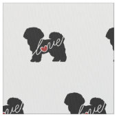 Tissu Amour de Bichon Frise (fermé)