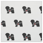 Tissu Amour de Bichon Frise (Échantillon)