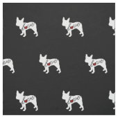 Tissu Amour de Boston Terrier (Échantillon)