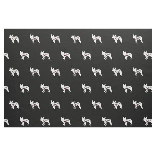 Tissu Amour de Boston Terrier (Fat Quarter)