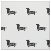 Tissu Amour de "chien de Weiner" de teckel (Échantillon)