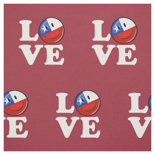 Tissu Amour de drapeau chilien de sourire du Chili (Échantillon)