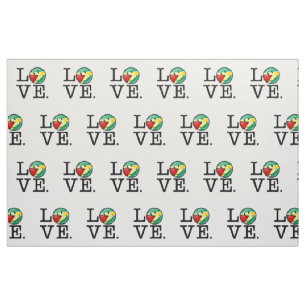 Tissu Amour de drapeau guyanais de sourire de la Guyane