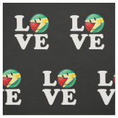 Tissu Amour de drapeau guyanais de sourire de la Guyane (Échantillon)