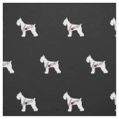 Tissu Amour de Schnauzer (Schnauzer géant) (Échantillon)