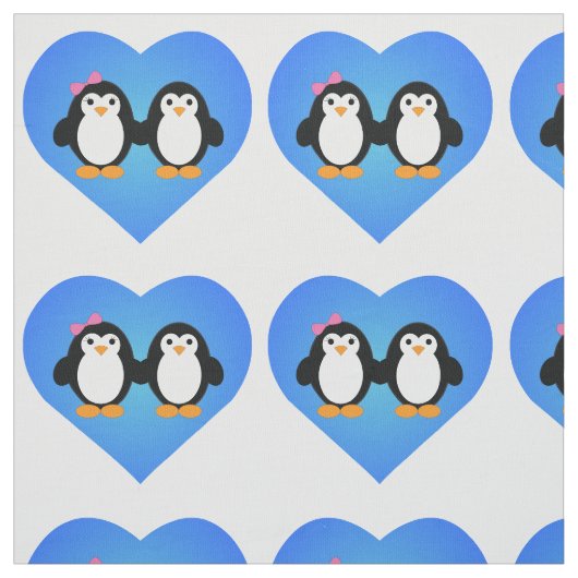 Tissu Amour des pingouins (Échantillon)