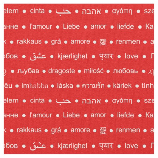 Tissu amour langues valentine (Fermer)