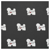 Tissu Amour maltais/Havanese (Échantillon)