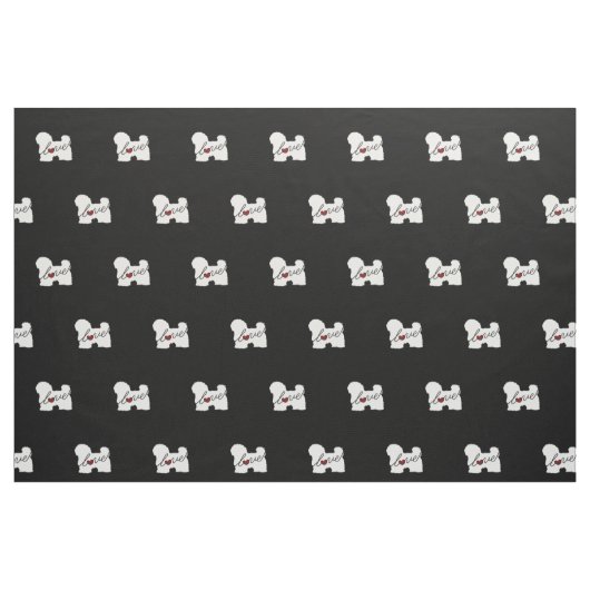 Tissu Amour maltais/Havanese (Fat Quarter)