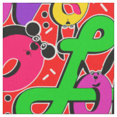 Tissu Amour, typographie (Fermer)