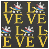 Tissu Amour - Typographie du drapeau philippin (Échantillon)