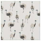 Tissu Amoureux des oiseaux d'Emus (Fermer)