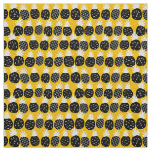 Tissu Ananas noir