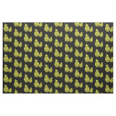Tissu Ananas noir et jaune (Fat Quarter)