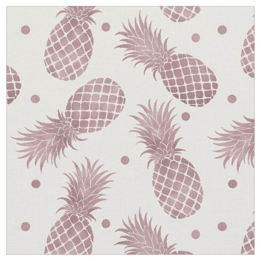 Tissu Ananas roses d'or (Fermer)