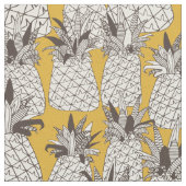Tissu ananas soleil jaune (Fermer)