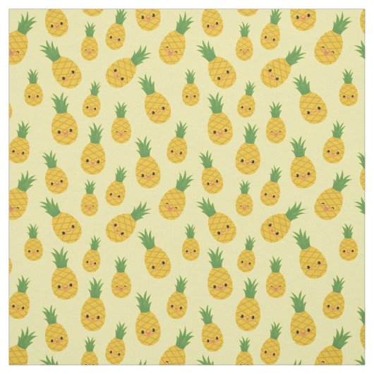 Tissu Ananas souriant (Échantillon)