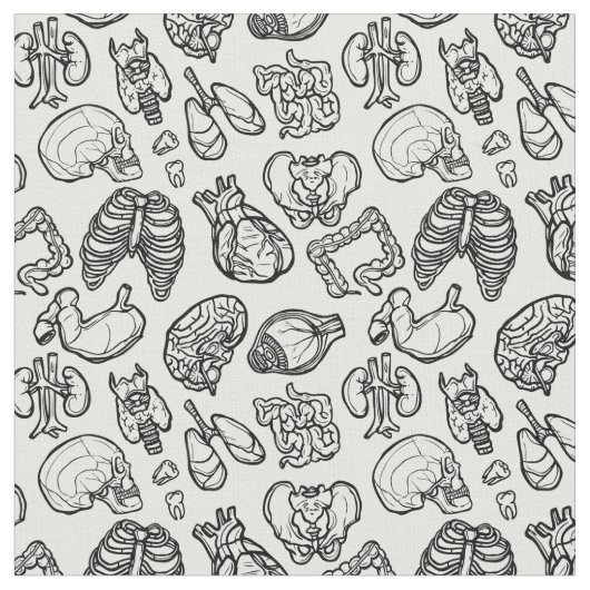 Tissu Anatomie humaine Bizarre Science Bio Skull Hallowe (Fermer)