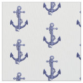Tissu Ancrage marin bleu et blanc (fermé)