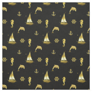 Tissu Ancrage/roue de navire/dauphin/hippodrome/bateau n