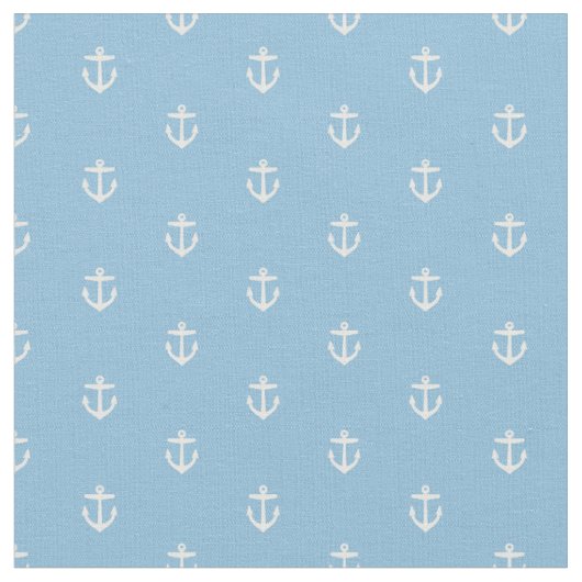 Tissu Ancre bleu ciel Imprimer (Fermer)