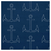 Ancre nautique Motif Marine Bleu