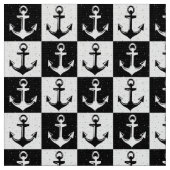 Tissu Ancre noire et blanche (Fermer)