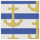 Tissu Ancre or & rayures + vos idées (Fermer)