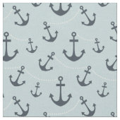 Tissu Ancres bleues nautiques (Fermer)